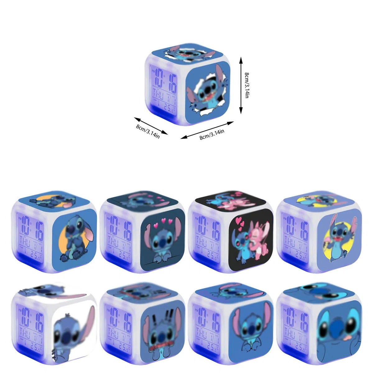 Vipomkowa Réveils Numériques pour Les Enfants, Dessin Animé Réveil Veilleuse LED Numerique Lampe, Jouets pour Enfants Reveil Lumière, Cadeau d'anniversaire de Noël
