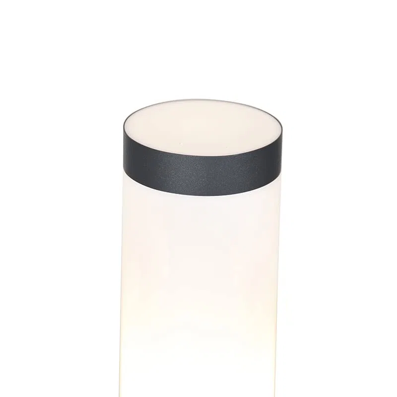 QAZQA rox - éclairage de terrasse et d'allée de jardin - 1 lumière - Ø 75 mm - Gris foncé - Moderne - éclairage extérieur
