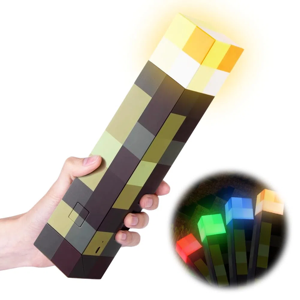 Craft Lampe murale 4 couleurs - 28 cm - Éclairage manuel / mural - Lampe LED rechargeable avec crochet - Veilleuse 3D avec chargement USB - Pour enfants - Décoration de fête - Cosplay