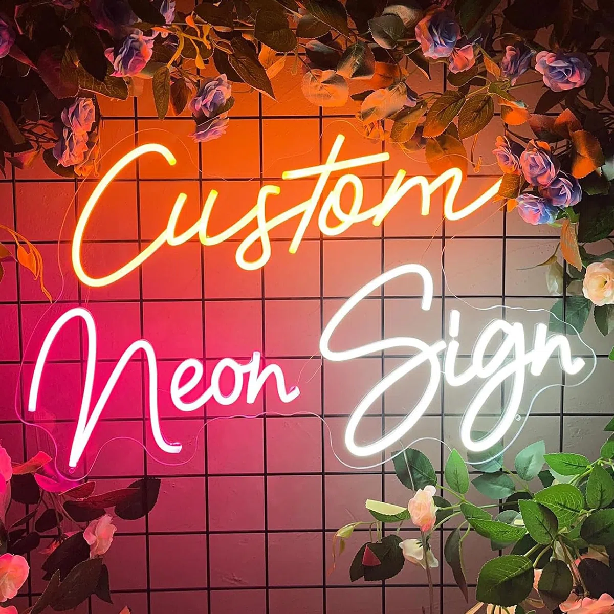 Neon Personnalisable, Enseigne Lumineuse Personnalisable Panneau LED Néon Décoration pour Décoration Murale, Prenom Lumineux Personnalisé pour Chambre Mariage Bar Fête