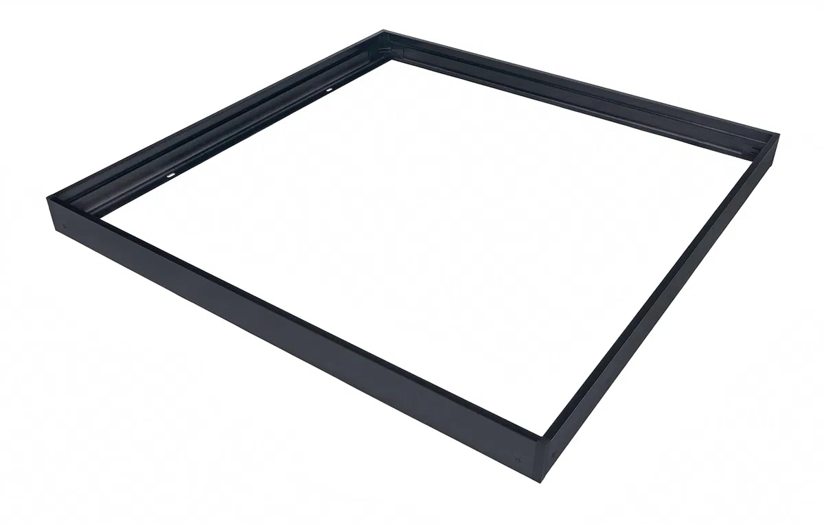 Panneau LED en aluminium, cadre de montage mural pour plafonniers, cadre de montage à LED, 60 x 60 cm, aluminium noir