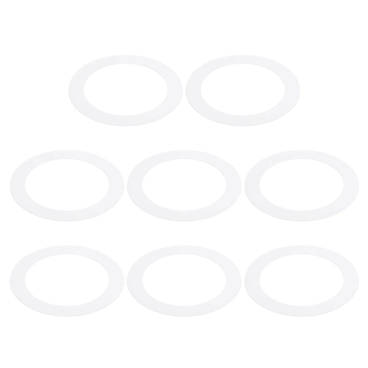 PATIKIL Anneaux de Rattrapage de 3,19" de Diamètre Intérieur, 4,53" de Diamètre Extérieur, 8 Pcs d'Anneaux de Rattrapage en Métal pour Couvrir Luminaires Encastrés, Finition Mate Blanche