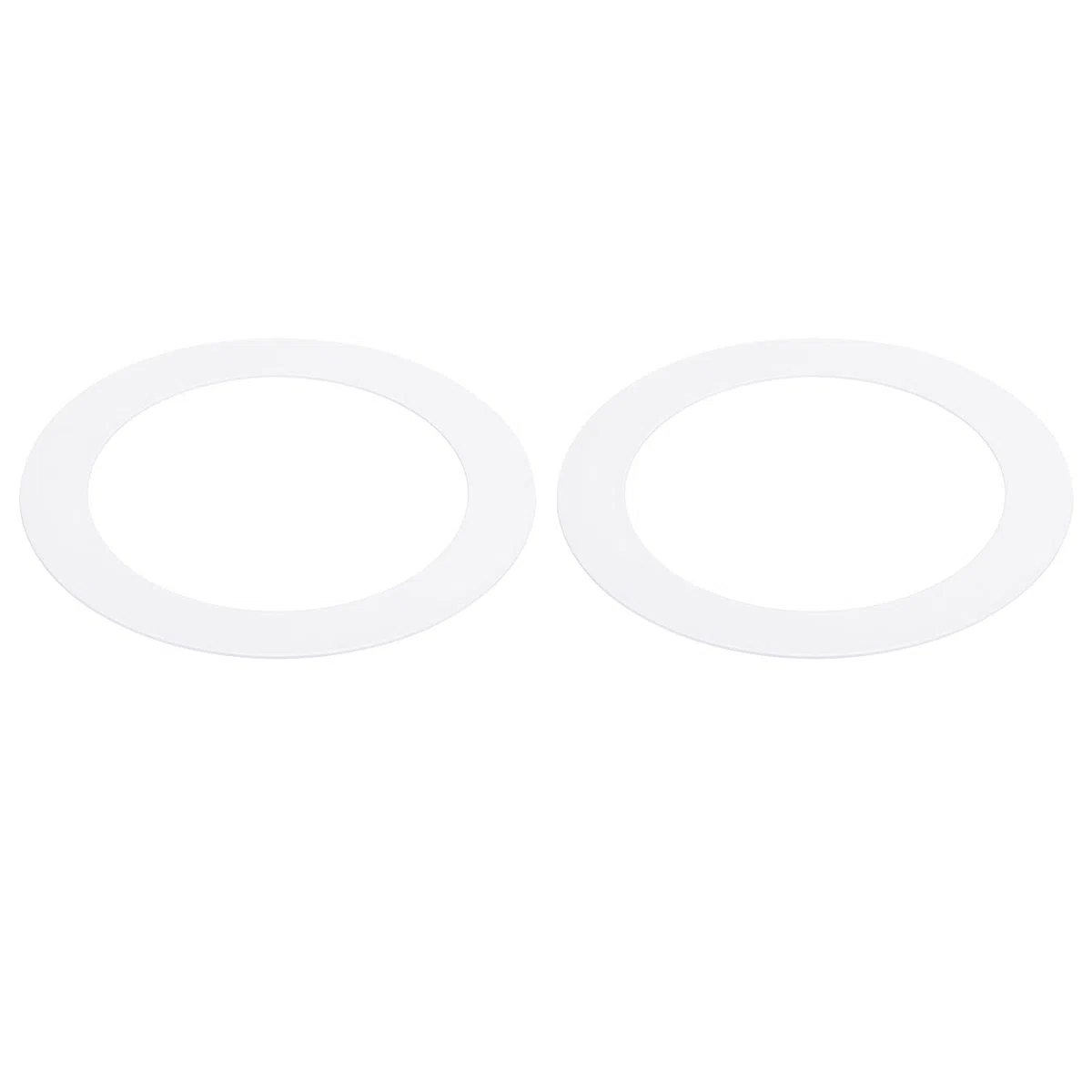 PATIKIL Métal Goof Garniture Anneau, 2 Pcs 5.31" OD 2.99" ID Circulaire Plafond Lumière Garnitures pour Encastré Can Downlight, Blanc