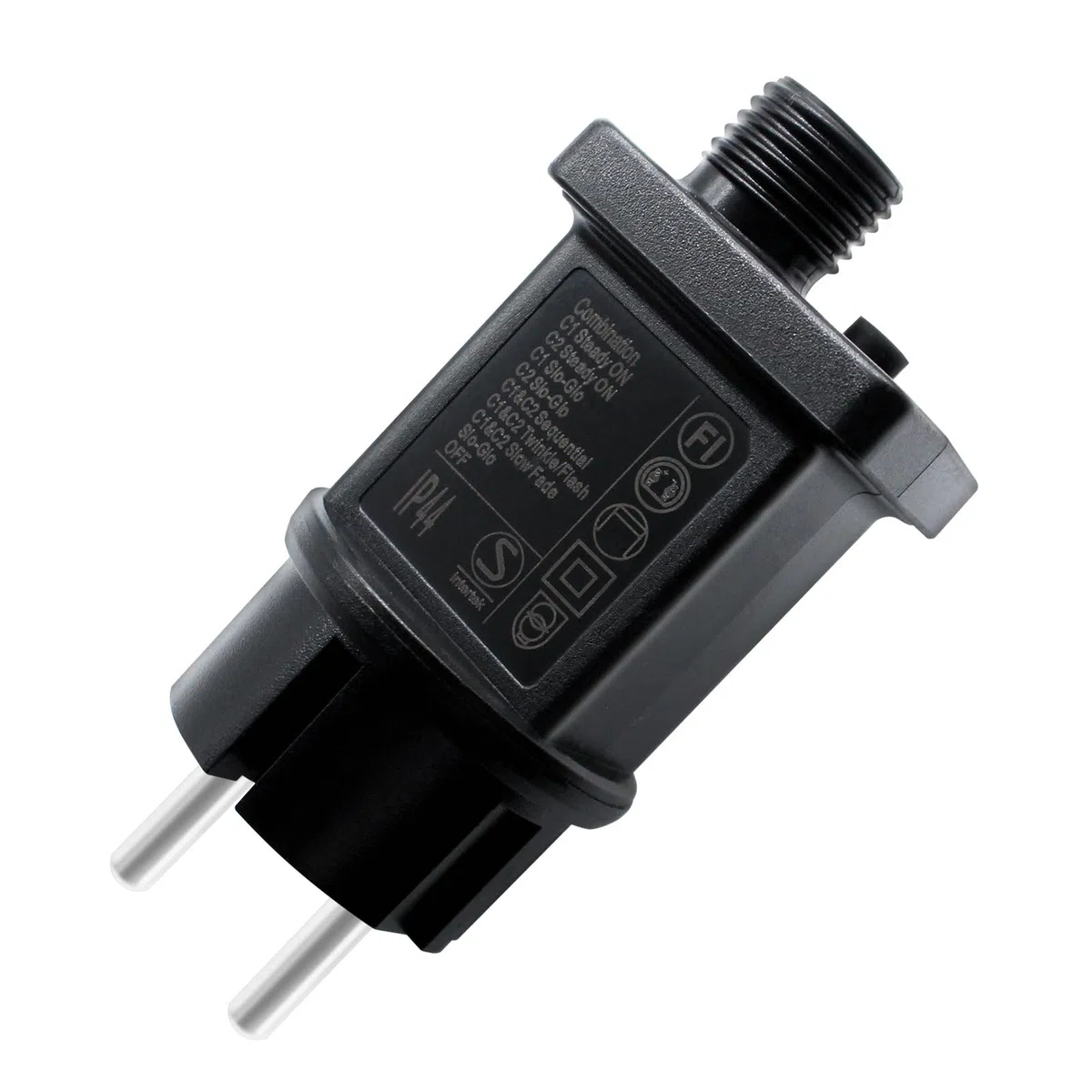 Pilote LED 24 V 3.6W, Alimentation Classe 2 IP44 Transformateur Basse Tension Adaptateur de Remplacement GS Avec Fonction Mémoire Étanche pour Lumières de Noël, Guirlandes Lumineuses