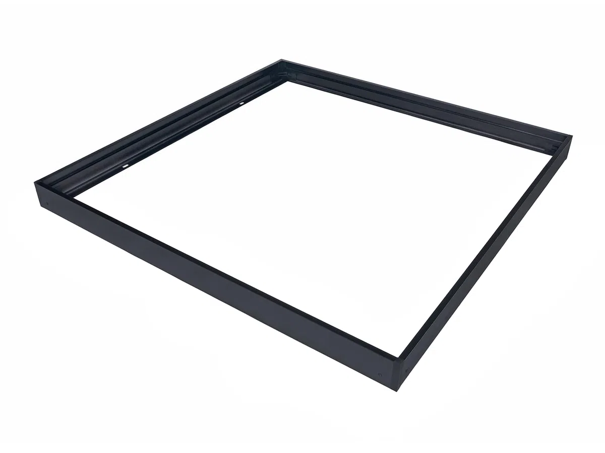Panneau LED en aluminium, cadre de montage mural pour plafonniers, cadre de montage à LED, 60 x 60 cm, aluminium noir