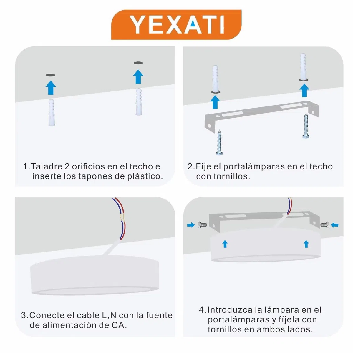 Yexati Lot de 2 Plafonnier LED 15W 1800LM, Luminaire Plafonnier Moderne Rond 6500K Blanc Froid, Pilote Inclus. IP44 Angle 120 pour Salle de Bain Chambre Salon Cuisine Couloir 170 * 28Hmm