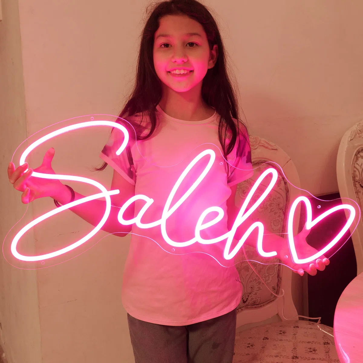 IbayNawi neon personnalisable, enseigne lumineuse personnalisable panneau LED Néon Décoration pour décoration murale, panneaux lumineux personnalisés pour mariage anniversaire fête cadeau