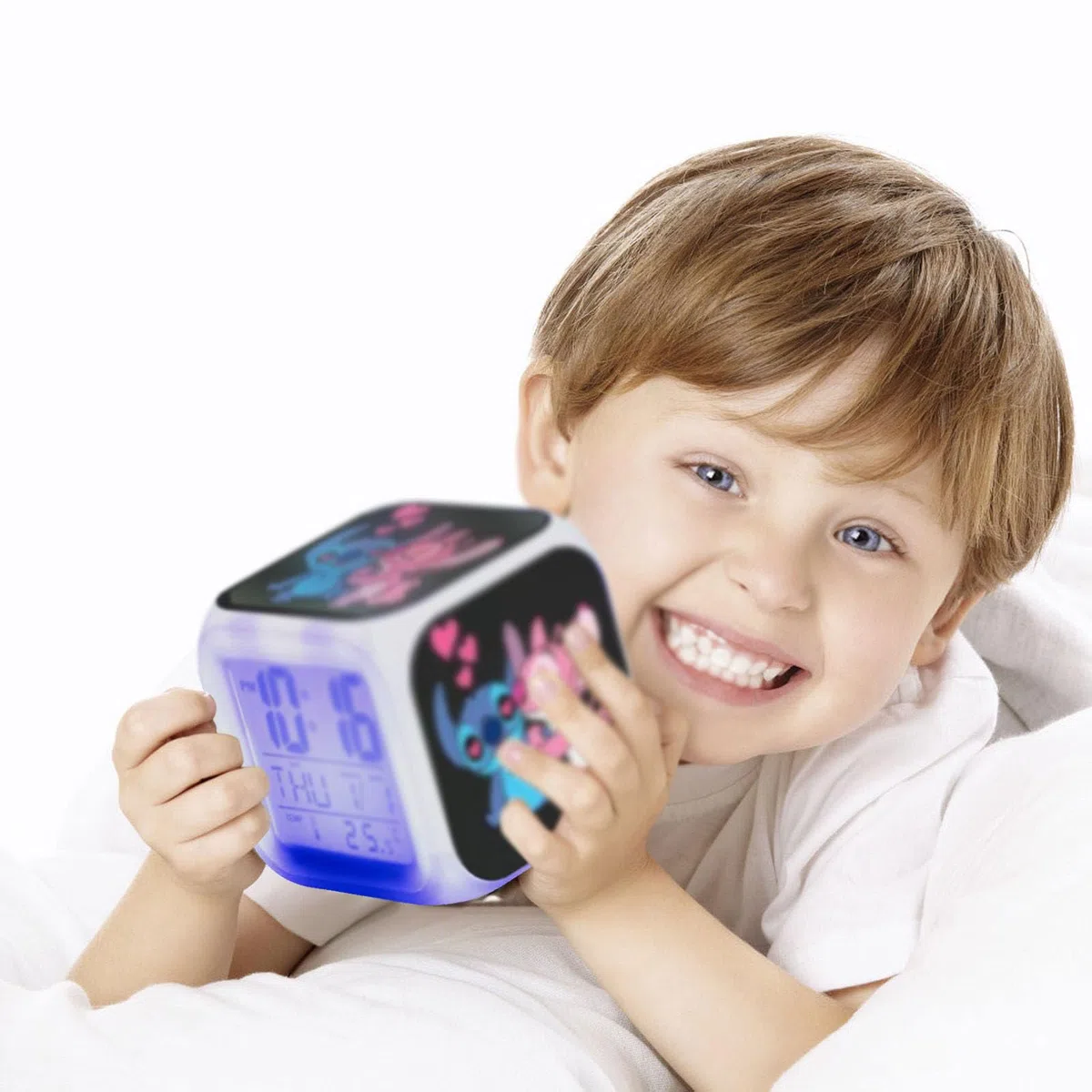 Vipomkowa Réveils Numériques pour Les Enfants, Dessin Animé Réveil Veilleuse LED Numerique Lampe, Jouets pour Enfants Reveil Lumière, Cadeau d'anniversaire de Noël