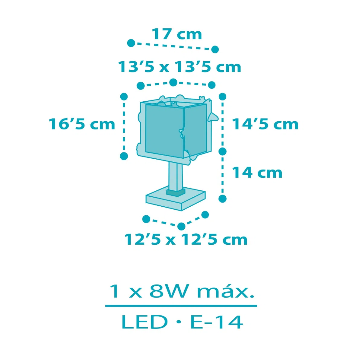 Dalber lampe de chevet enfant Rocket Fusée spatiale système solaire, 63351, E14