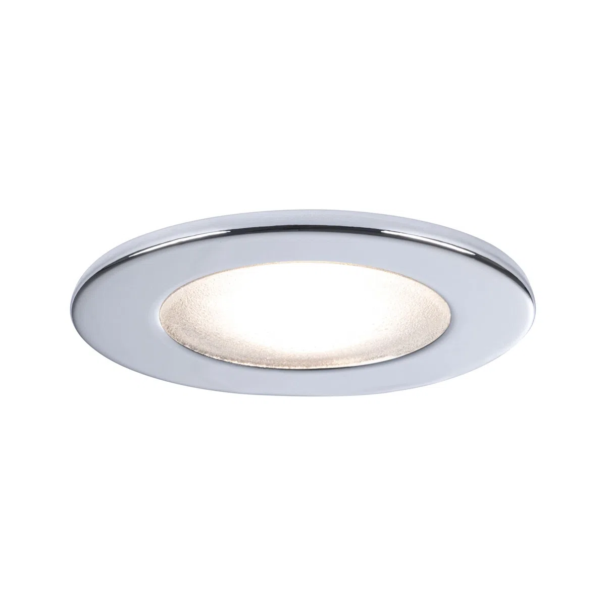 Paulmann 98462 Encastr. Meuble verre structuré, max. 20W, 12V, G4, 66mm Chrome/TôLED´Acier/verre
