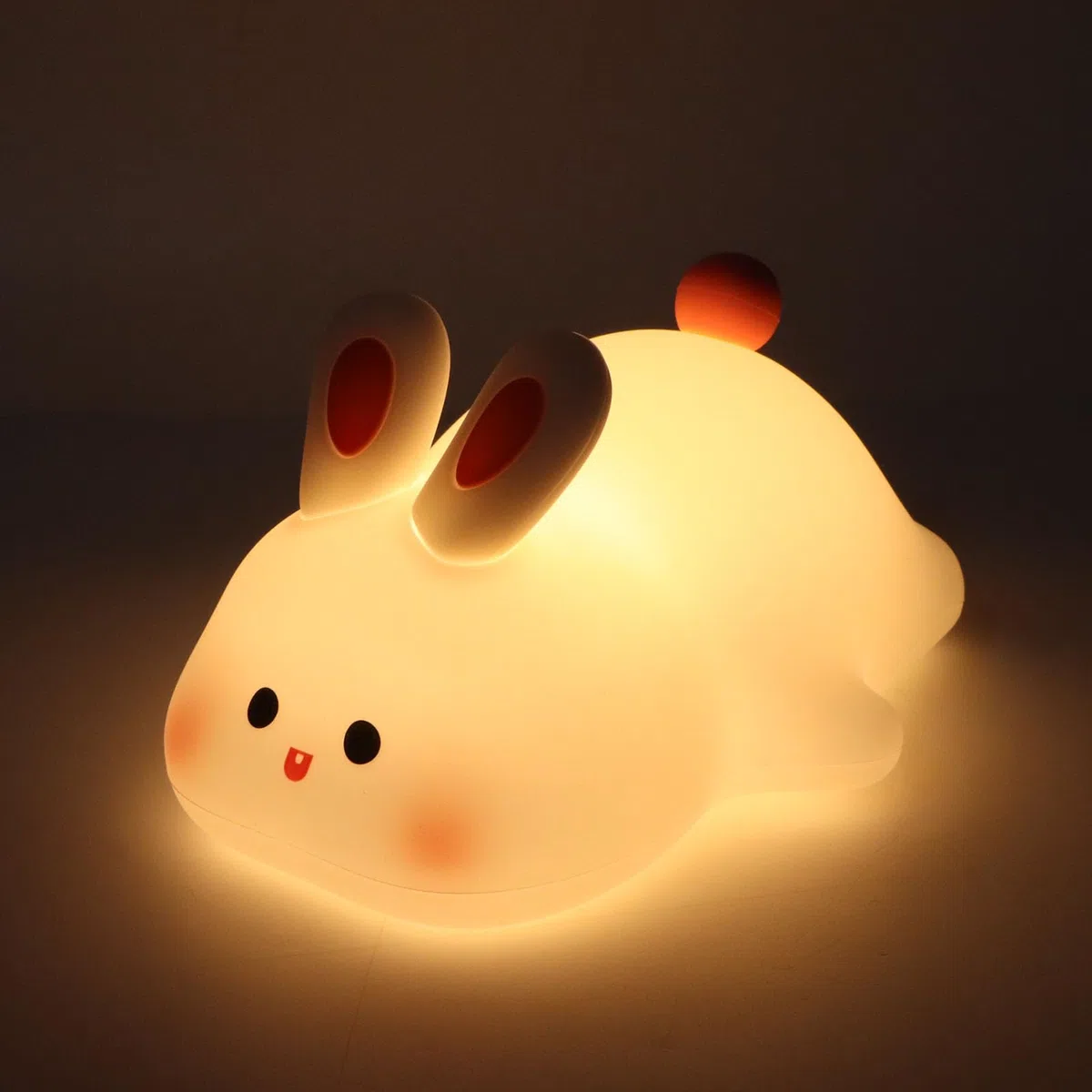 Veilleuses Lapin Kawaii Pour Enfants, Lumière En Silicone Pour Chambre De Bébé, Lampe De Chevet Portable Rechargeable Par USB Pour Chambre D'enfant, Décoration Lapin, Cadeaux Kawaii Pour Enfants Et Ad