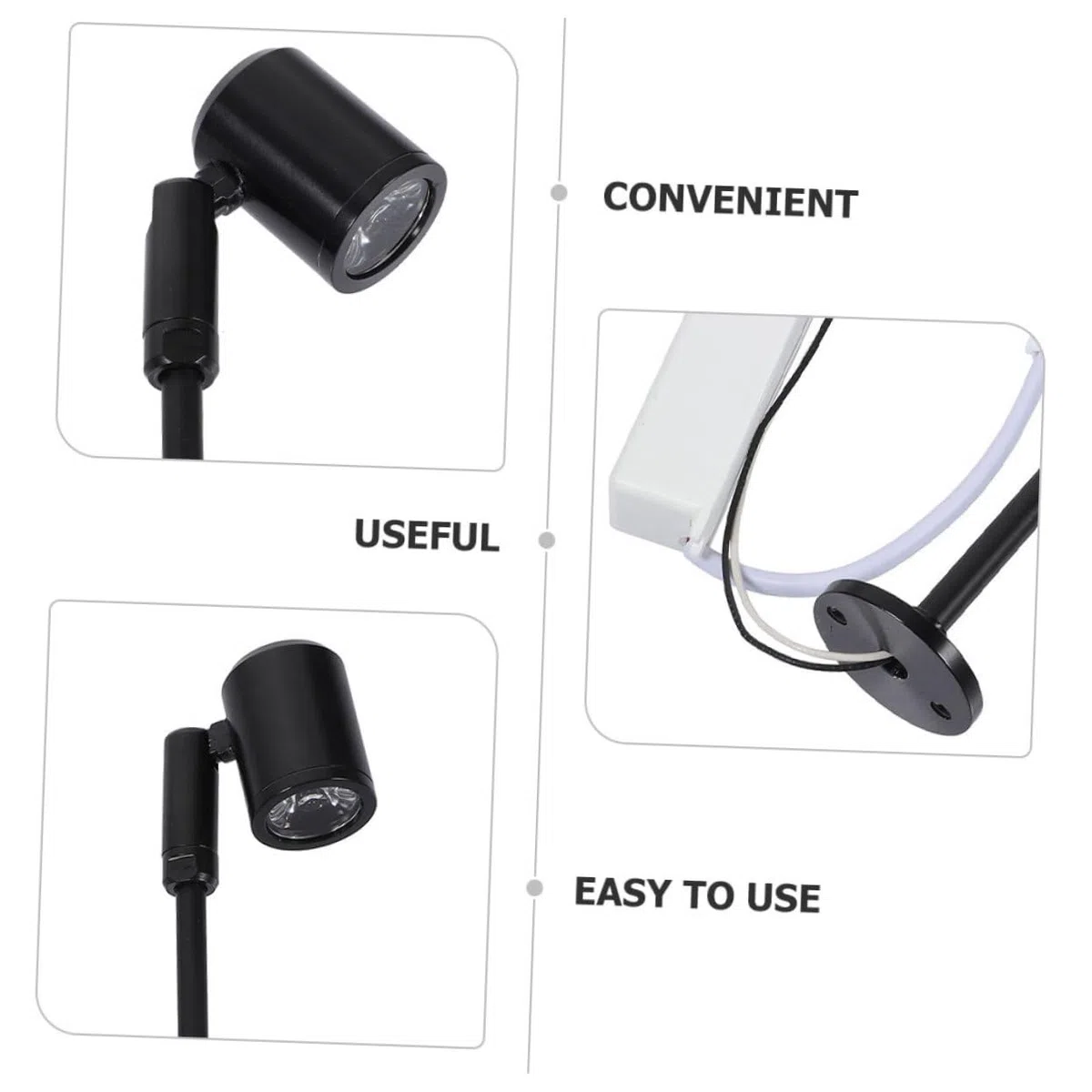 Uonlytech Mini Spot LED Éclairage Intérieur Solide en Aluminium et Fer Faisceau Concentré pour Vitrine de Bijoux pour Présentoir Compact
