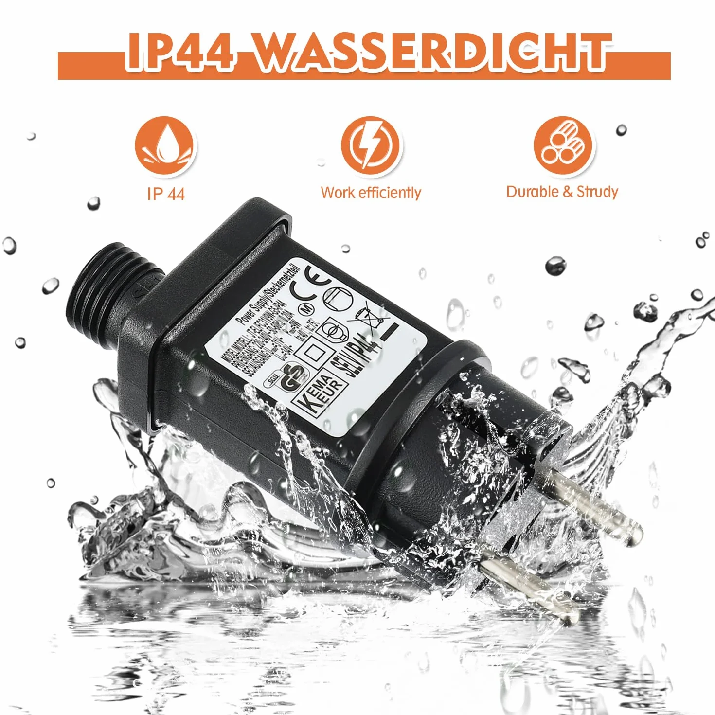 31V 9W LED Transformateur IP44 Adaptateur Pilote avec Minuterie 8 Modes pour Lumières de Décoration de Noël Lumières Clignotantes Lumières de Glaçons(2 Pièces)