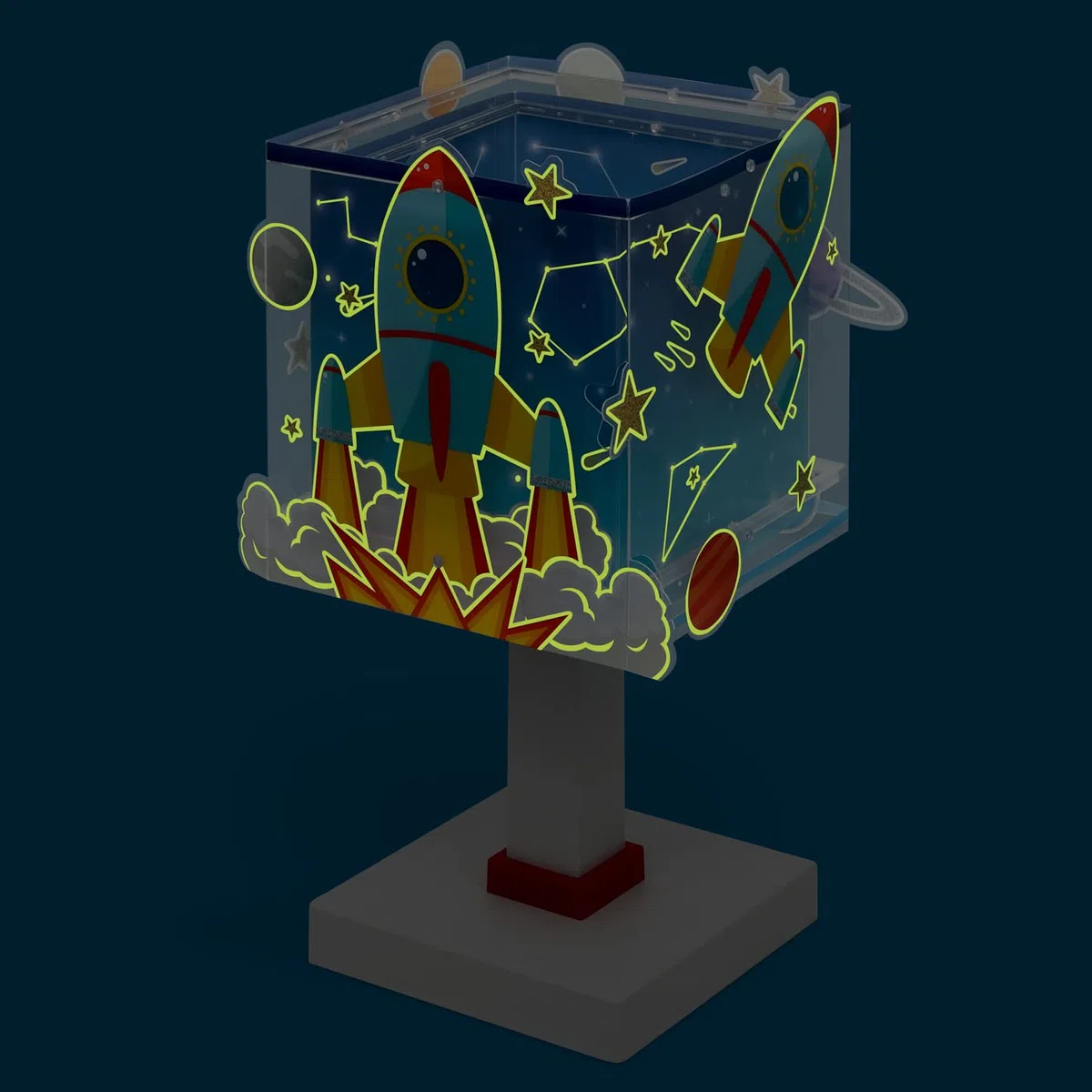 Dalber lampe de chevet enfant Rocket Fusée spatiale système solaire, 63351, E14