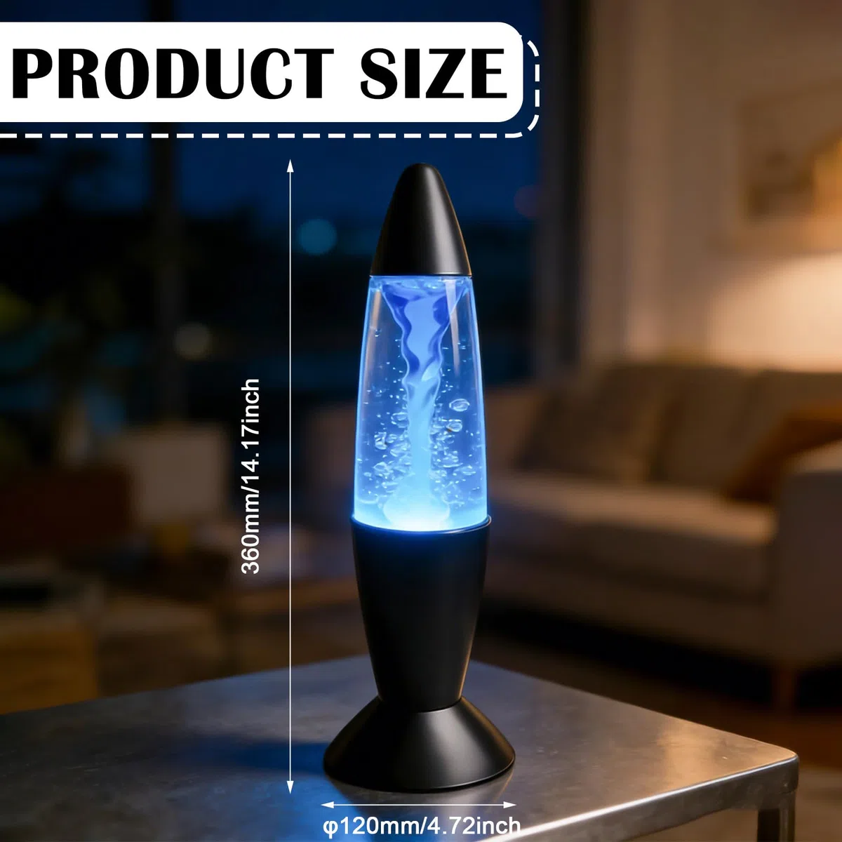 GBKDQQ Grande lampe à lave LED, changement de couleur, lampe de chevet pour enfants et adultes, lampe à lave pour décoration de la maison, idée cadeau, 36 x 10 cm