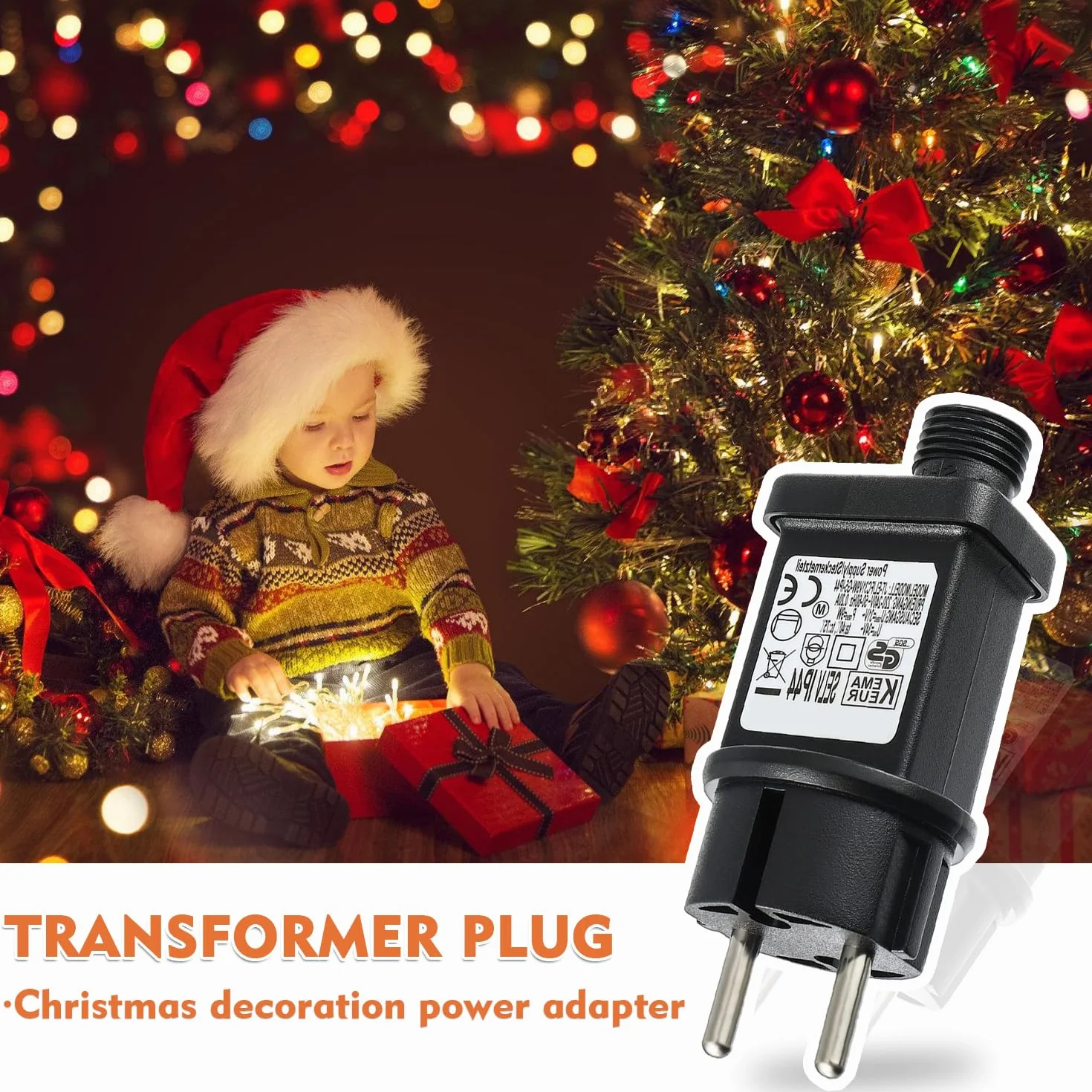 31V 9W LED Transformateur IP44 Adaptateur Pilote avec Minuterie 8 Modes pour Lumières de Décoration de Noël Lumières Clignotantes Lumières de Glaçons(2 Pièces)