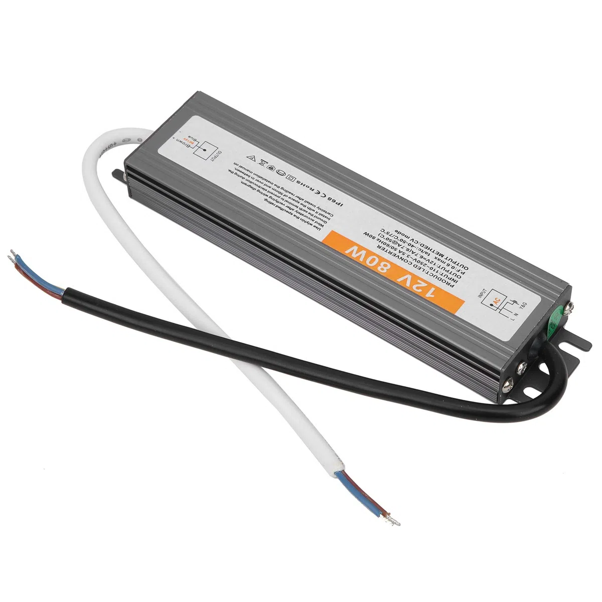 Transformateur 12V, Transformateur Led, DC12V 80W LED Driver Ultra Thin Filaire Transformateur D'alimentation Filaire Panneau De Publicité LED Transformer pour LED Affichage