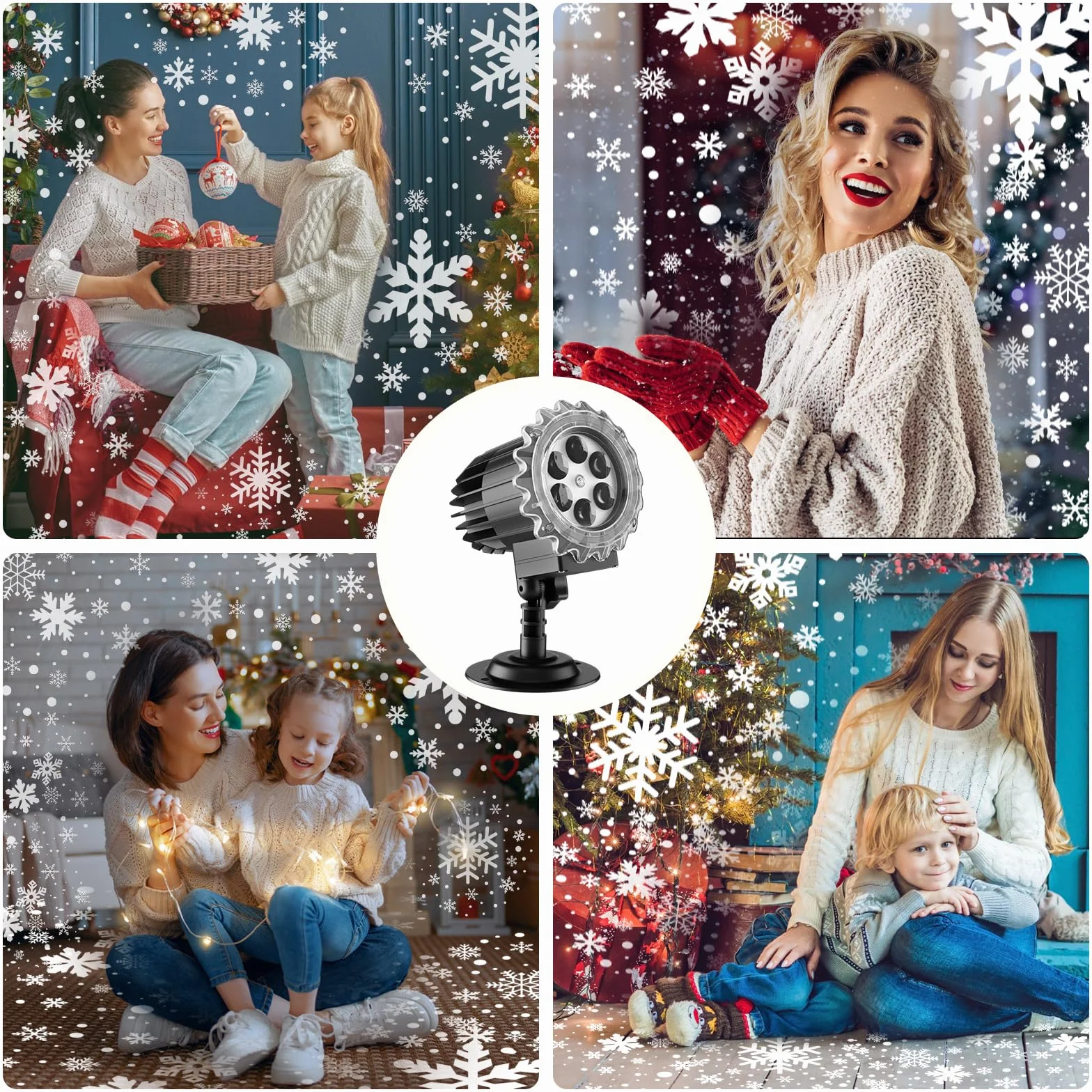 GuKKK Projecteur Noël Extérieur et Intérieur LED, Étanche IP65 - Décoration pour Noël, Mariage, Anniversaire, Fenêtre, Patio