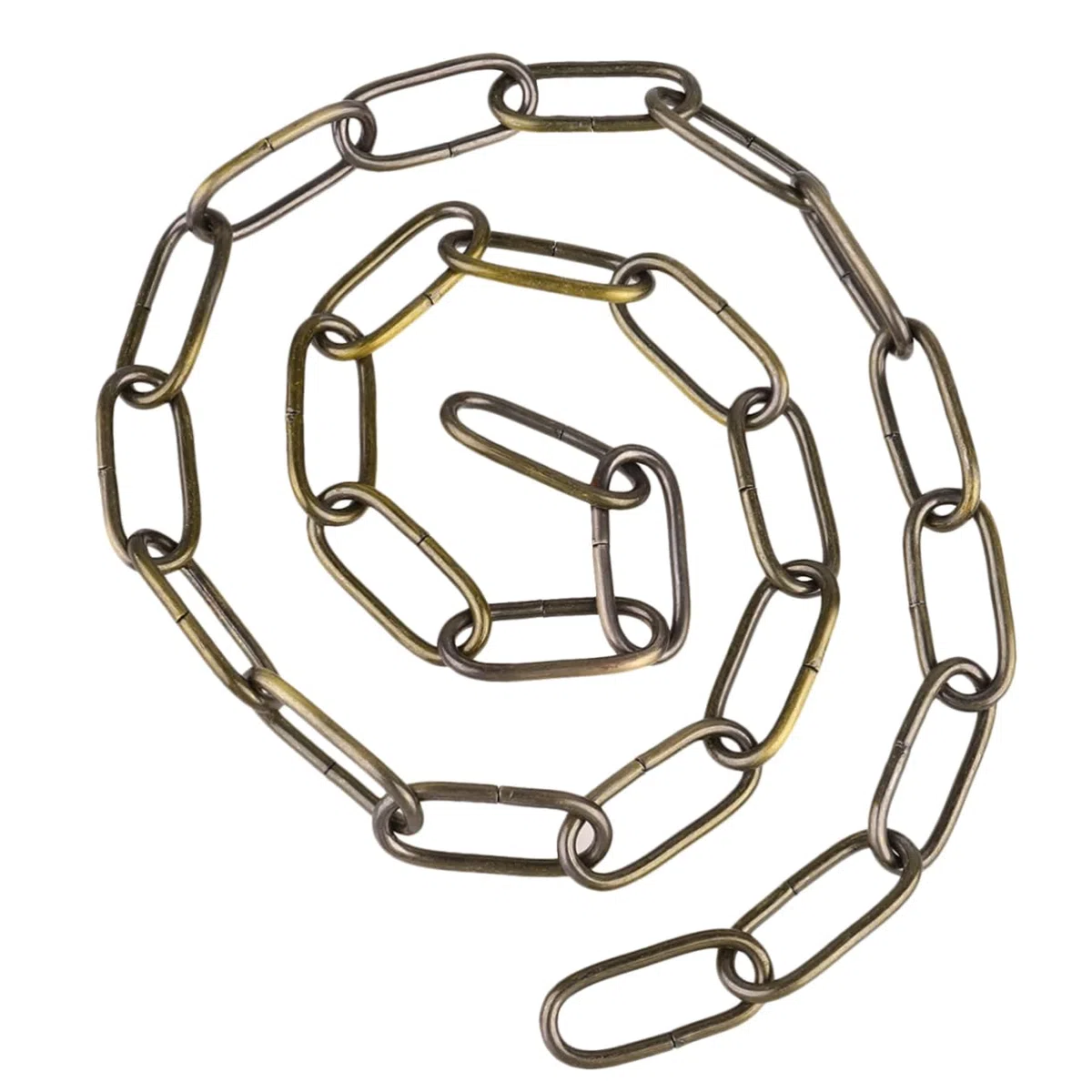 Chaîne en Fer pour Lustre Bronze 1 Mètre de Long 4 Mm D'épaisseur Supportant Jusqu'à 20 Kg Suspendre Luminaire Industriel et Applications Générales