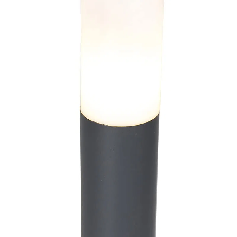 QAZQA rox - éclairage de terrasse et d'allée de jardin - 1 lumière - Ø 75 mm - Gris foncé - Moderne - éclairage extérieur
