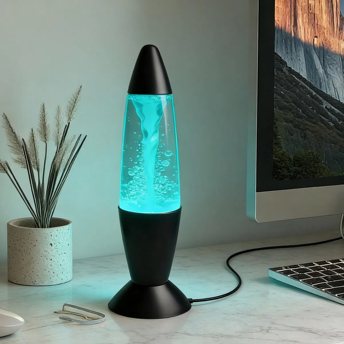 GBKDQQ Grande lampe à lave LED, changement de couleur, lampe de chevet pour enfants et adultes, lampe à lave pour décoration de la maison, idée cadeau, 36 x 10 cm