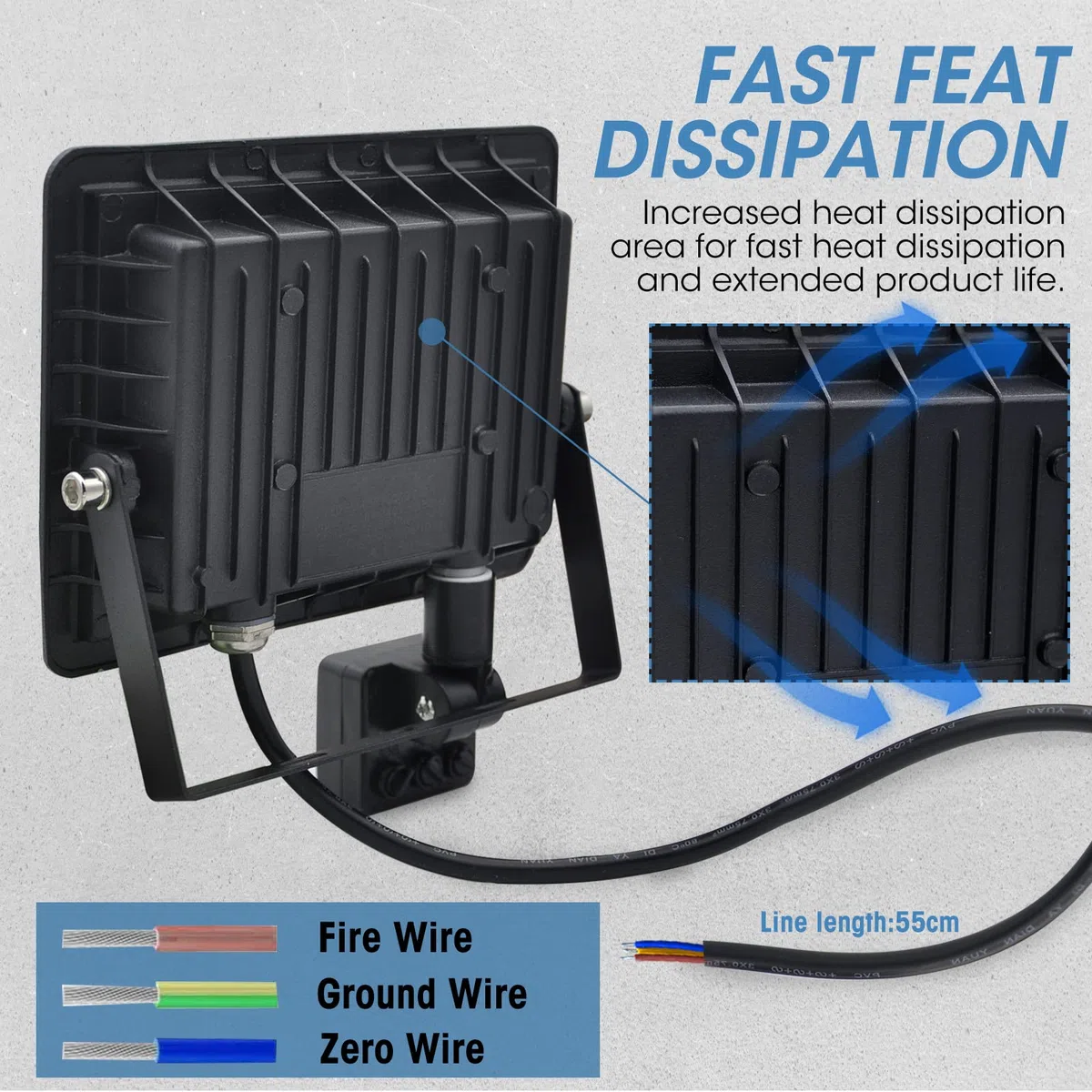 1PACK - Projecteur LED détecteur de mouvement 30W,3000LM Projecteur LED Exterieur Avec Detecteur Blanc Chaud(3000K) Imperméable IP66 Projecteur LED exterieur de sécurité pour, garage, couloir