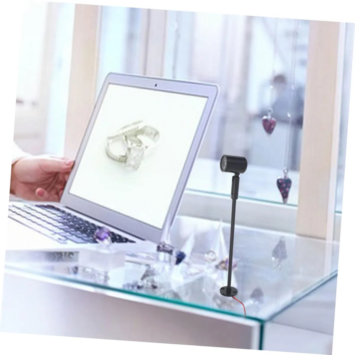Uonlytech Mini Spot LED Éclairage Intérieur Solide en Aluminium et Fer Faisceau Concentré pour Vitrine de Bijoux pour Présentoir Compact