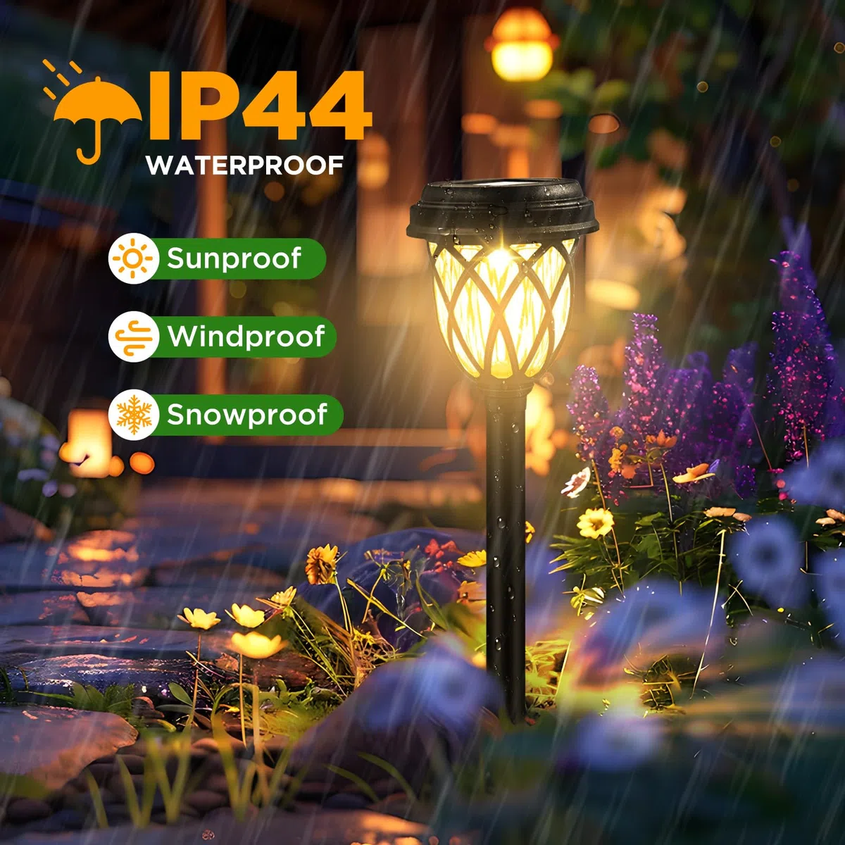 HELESIN Lampe Solaire Exterieur 6 Pièces, Eclairage Exterieur Solaire Automatique, Lumiere Solaire Exterieur Jardin Étanches, pour Jardin, Pelouse, Chemins, Terrasse, Allée, Passerelle