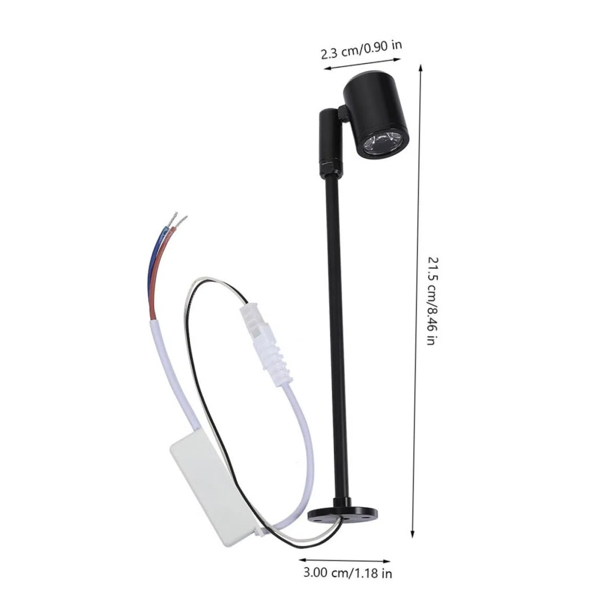 Uonlytech Mini Spot LED Éclairage Intérieur Solide en Aluminium et Fer Faisceau Concentré pour Vitrine de Bijoux pour Présentoir Compact