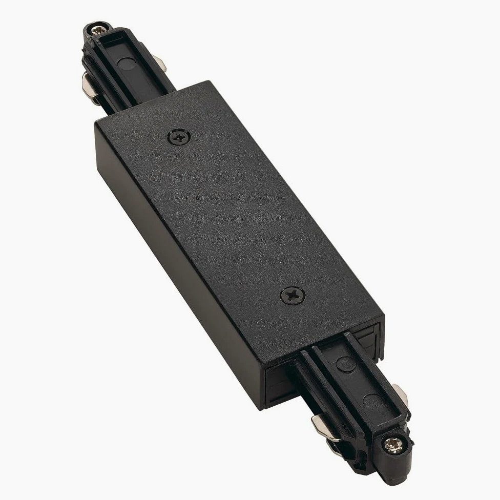 SLV longitudinal connecteur pour rail d'alimentation avec einspeise possibilité de 1 Phases HV Noir 143100