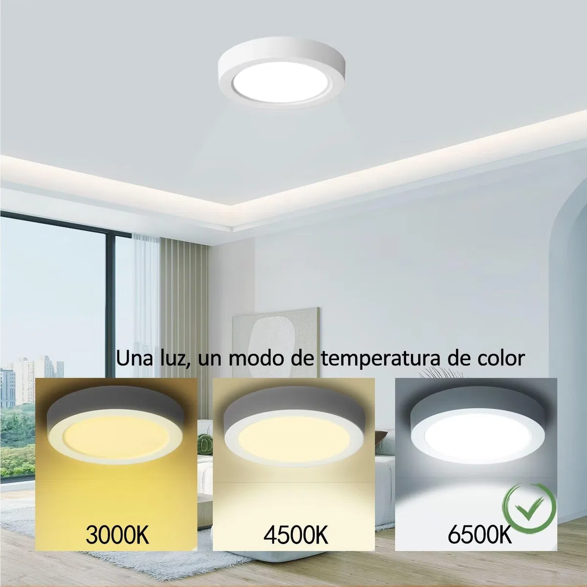 Yexati Lot de 2 Plafonnier LED 15W 1800LM, Luminaire Plafonnier Moderne Rond 6500K Blanc Froid, Pilote Inclus. IP44 Angle 120 pour Salle de Bain Chambre Salon Cuisine Couloir 170 * 28Hmm