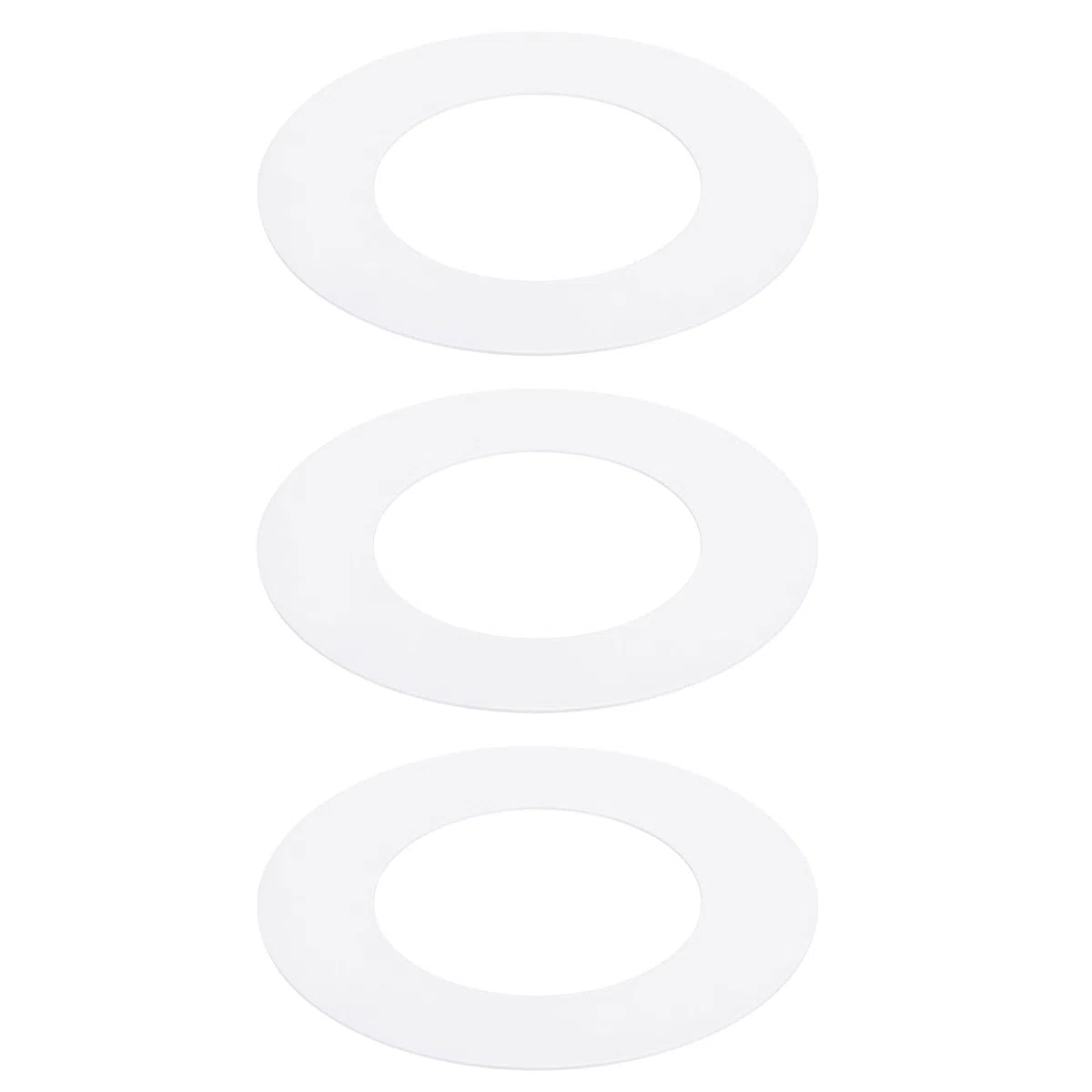 PATIKIL 2.76" ID 4.53" OD Gaffe Anneaux pour Encastré Clair, 3 Paquet Brillant Blanc Gaffe Garniture Anneau Éclairage Luminaire pour Plafond Mur Encastré Cannete Luminaires