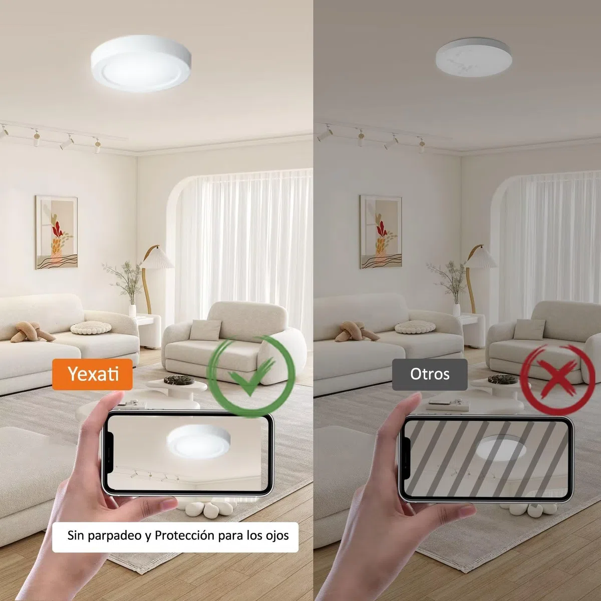 Yexati Lot de 2 Plafonnier LED 15W 1800LM, Luminaire Plafonnier Moderne Rond 6500K Blanc Froid, Pilote Inclus. IP44 Angle 120 pour Salle de Bain Chambre Salon Cuisine Couloir 170 * 28Hmm