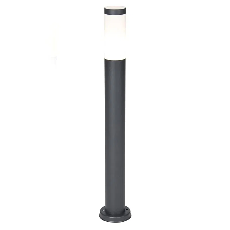 QAZQA rox - éclairage de terrasse et d'allée de jardin - 1 lumière - Ø 75 mm - Gris foncé - Moderne - éclairage extérieur