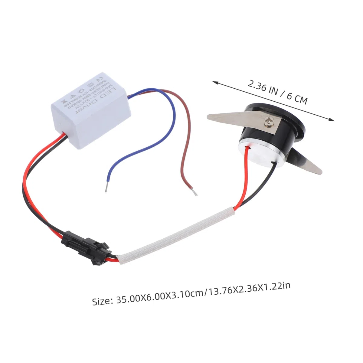 Spot LED Encastrable Mini pour Vitrine en Aluminium Haute Luminosité et Design Compact, pour Éclairage Encastré les Comptoirs et Espaces Réduits