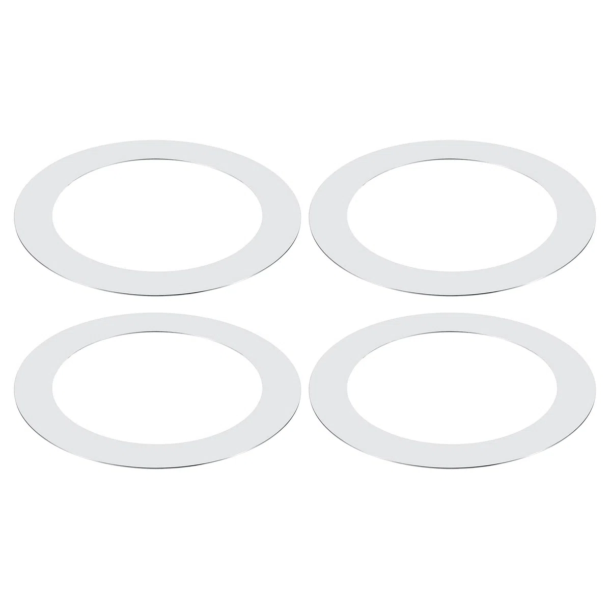 PATIKIL Anneaux de Rattrapage de 2,99" ID, 4,72" OD, 4 Pièces en Métal pour Couvrir la Garniture de Lumière Encastrée pour Plafond, Mur, Éclairage Encastré, Finition Mate Chrome